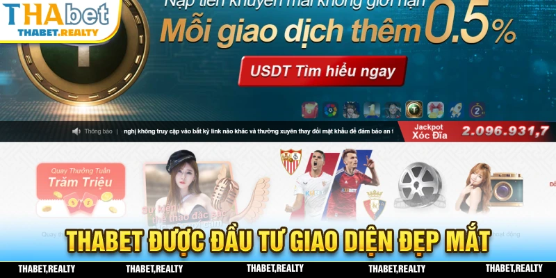 THABET được đầu tư giao diện đẹp mắt và bố trí khoa học