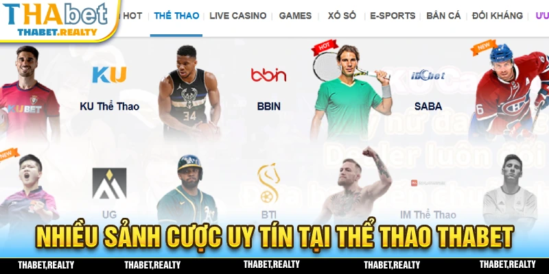Tại nhà cái THABET tổng hợp nhiều sảnh cược uy tín quốc tế